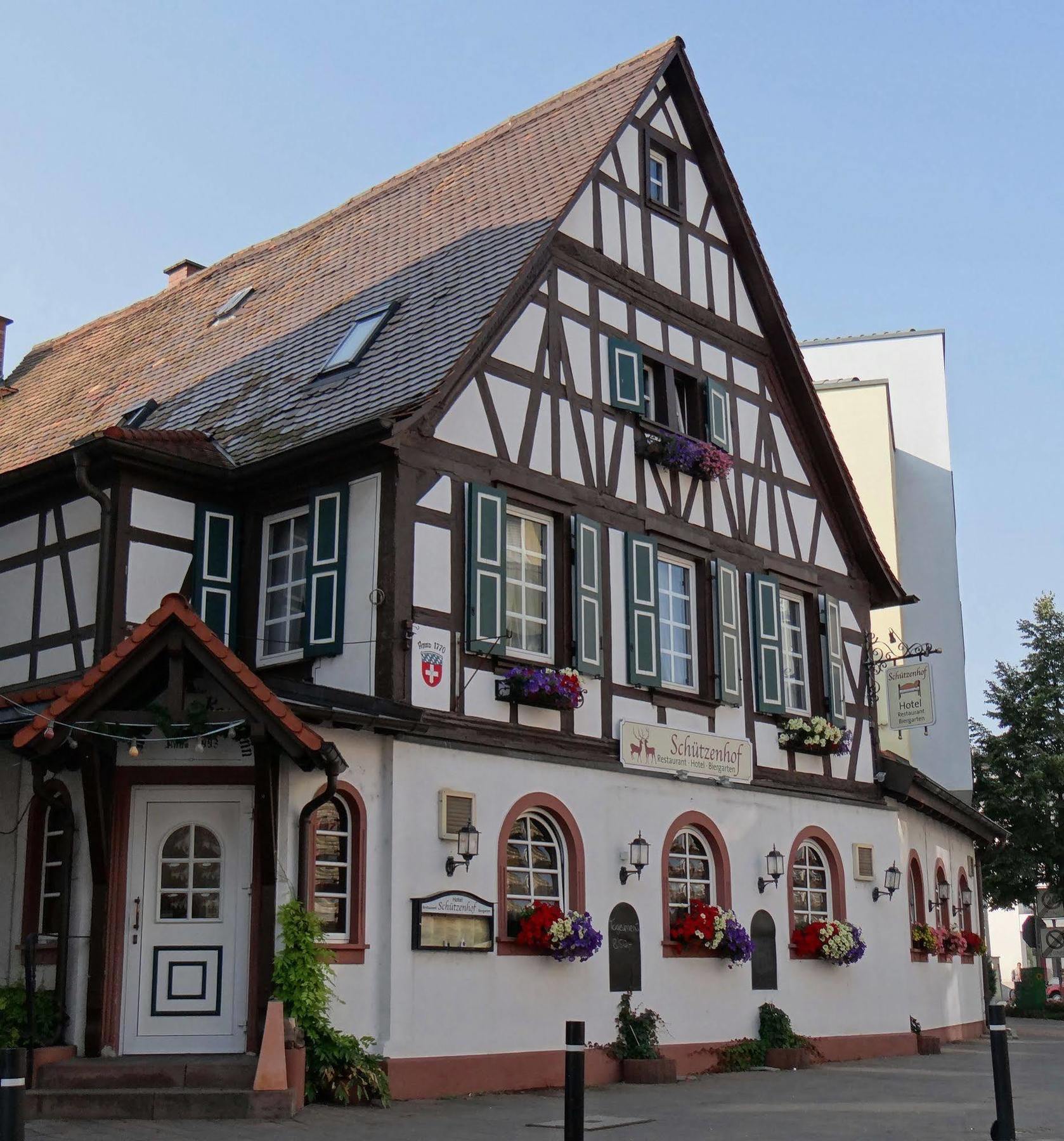 Hotel Schützenhof mit Loungegarten Bürstadt Exterior foto